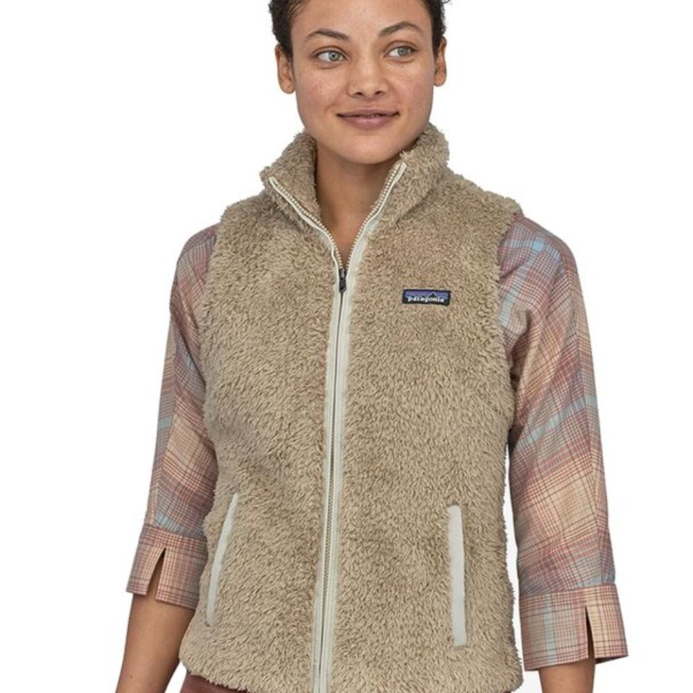 Patagonia Los Gatos Fleece Vest Khaki Tan Size M
